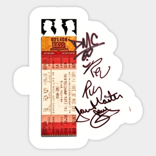 Run DMC concert ticket tribute Sticker